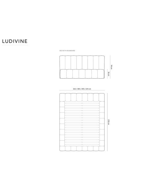 Lit Coffre en Velours Avec Tête de Lit Ludivine bleu roi  -  230x185x94 cm