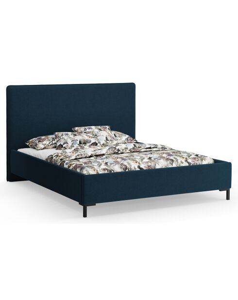 Lit avec coffre de rangement Polly bleu marine  -  220x190x120 cm