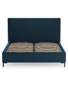 Lit avec coffre de rangement Polly bleu marine  -  220x190x120 cm