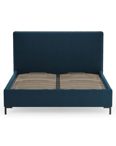 Lit avec coffre de rangement Polly bleu marine  -  220x190x120 cm