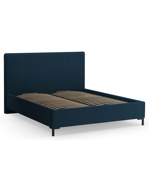 Lit avec coffre de rangement Polly bleu marine  -  220x190x120 cm