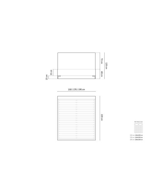 Lit avec coffre de rangement Polly bleu marine  -  220x190x120 cm