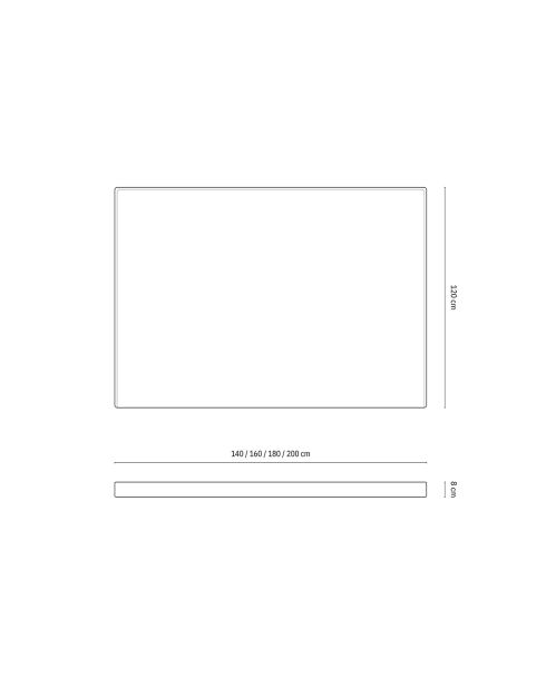 Tête de lit Provence pétrole  -  200x8x120 cm