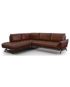 Canapé D'Angle Gauche Modulaire Olivier 5 Places marron  -  262x204x87 cm