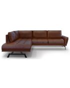 Canapé D'Angle Gauche Modulaire Olivier 5 Places marron  -  262x204x87 cm