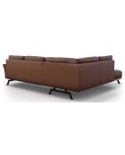 Canapé D'Angle Gauche Modulaire Olivier 5 Places marron  -  262x204x87 cm