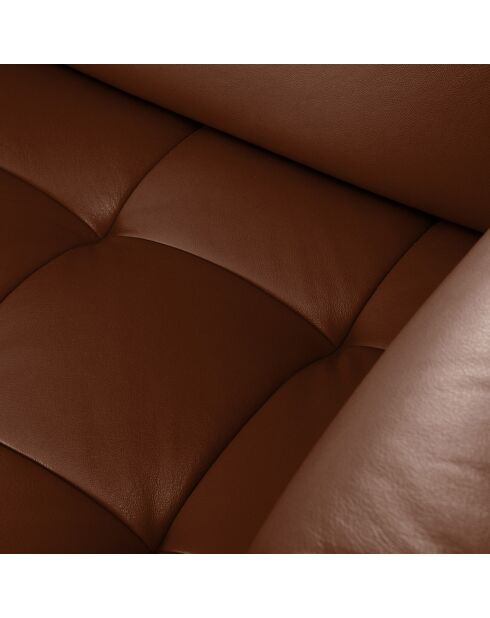 Canapé D'Angle Gauche Modulaire Olivier 5 Places marron  -  262x204x87 cm