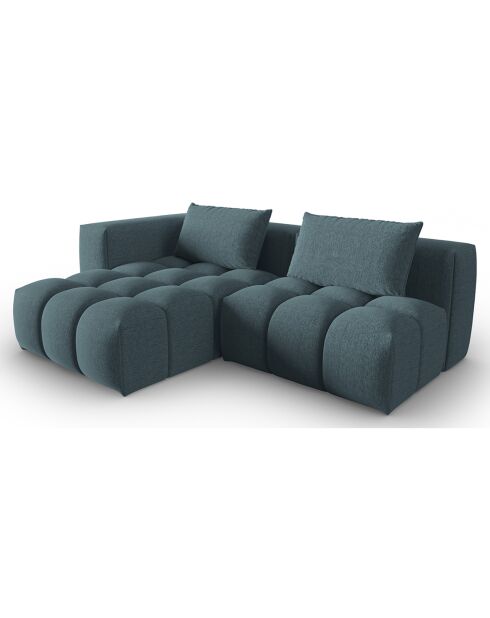 Canapé D'Angle Gauche Modulaire Lorella 3 Places bleu clair  -  205x145x70 cm