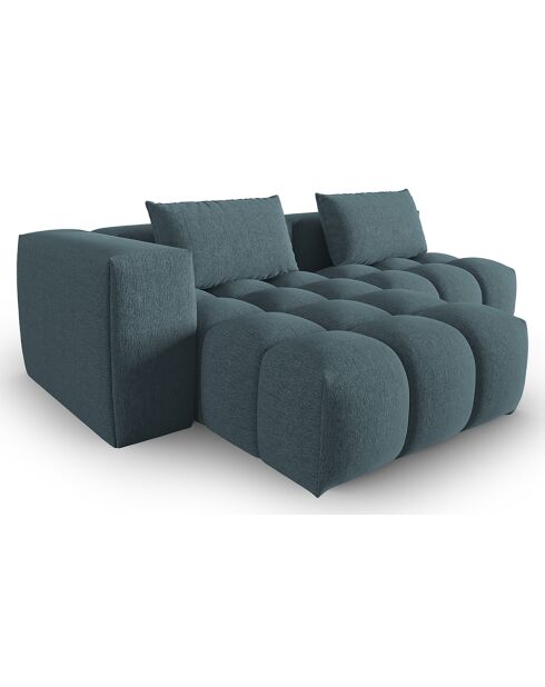 Canapé D'Angle Gauche Modulaire Lorella 3 Places bleu clair  -  205x145x70 cm