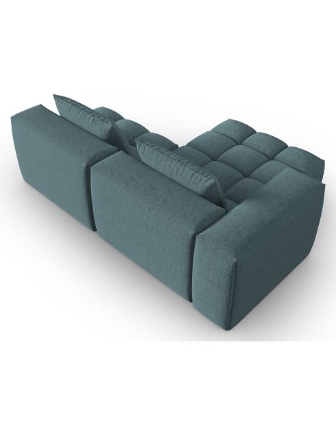 Canapé D'Angle Gauche Modulaire Lorella 3 Places bleu clair  -  205x145x70 cm