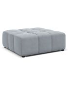 Pouf en Velours Luc 1 Place bleu clair  -  80x102x40 cm