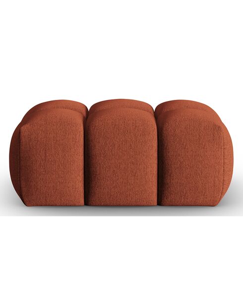 Pouf Lorella corail  -  85x60x40 cm