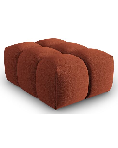 Pouf Lorella corail  -  85x60x40 cm