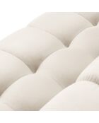 Canapé D'Angle Droit Velours Yohan 4 Places beige clair  -  236x160x72 cm