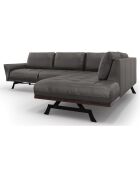 Canapé D'Angle Droit Modulaire Olivier 5 Places gris foncé  -  262x204x87 cm