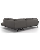 Canapé D'Angle Droit Modulaire Olivier 5 Places gris foncé  -  262x204x87 cm