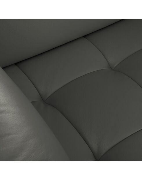 Canapé D'Angle Droit Modulaire Olivier 5 Places gris foncé  -  262x204x87 cm