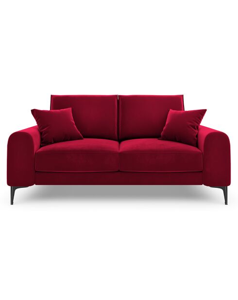 Canapé Velours Madara 2 Places rouge  -  172x102x90 cm
