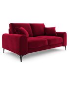 Canapé Velours Madara 2 Places rouge  -  172x102x90 cm