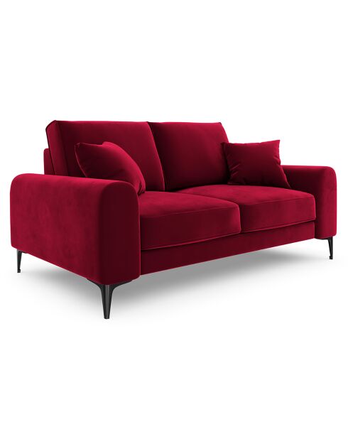 Canapé Velours Madara 2 Places rouge  -  172x102x90 cm