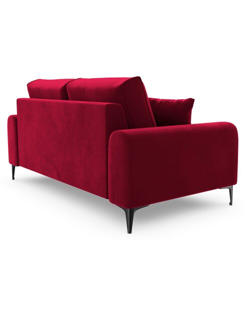Canapé Velours Madara 2 Places rouge  -  172x102x90 cm