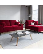Canapé Velours Madara 2 Places rouge  -  172x102x90 cm