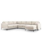 Canapé D'Angle Panoramique (Côté Gauche) Venus 6 Places Bouclé  beige  -  326x236x90 cm