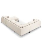 Canapé D'Angle Panoramique (Côté Gauche) Venus 6 Places Bouclé  beige  -  326x236x90 cm