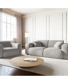 Canapé Theo 2 Places gris clair  -  170x95x72 cm