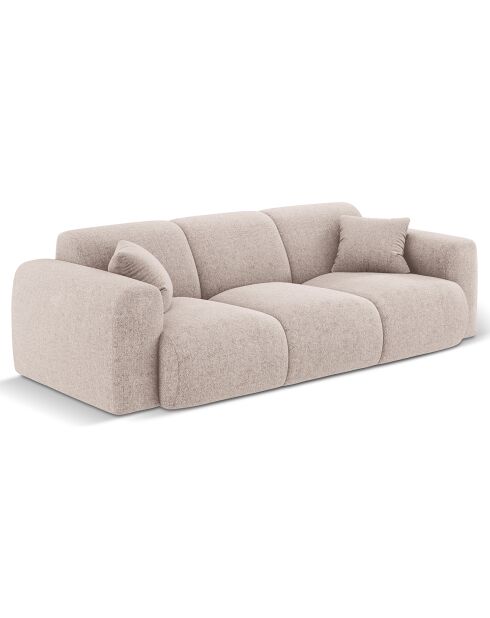 Canapé Theo 3 Places beige  -  235x95x72 cm