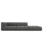 Canapé Modulable Droit Adams 4 Places gris foncé  -  293x96x70 cm