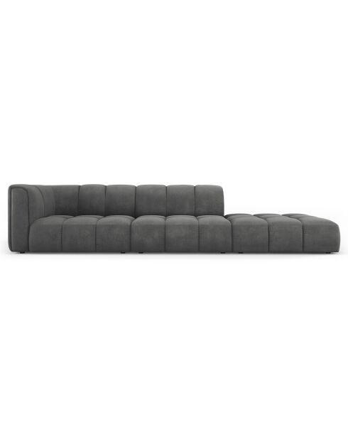 Canapé Modulable Droit Adams 4 Places gris foncé  -  293x96x70 cm