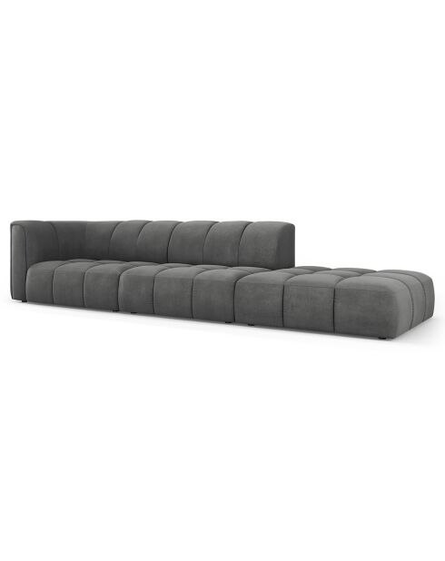 Canapé Modulable Droit Adams 4 Places gris foncé  -  293x96x70 cm