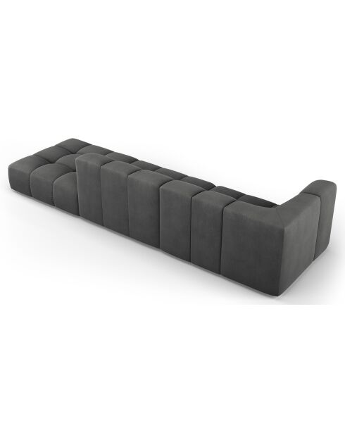 Canapé Modulable Droit Adams 4 Places gris foncé  -  293x96x70 cm