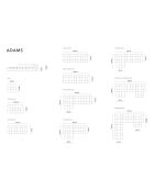 Canapé Modulable Droit Adams 4 Places gris foncé  -  293x96x70 cm