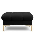 Pouf Bali noir  -  60x60x41 cm