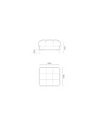 Pouf Bali noir  -  60x60x41 cm