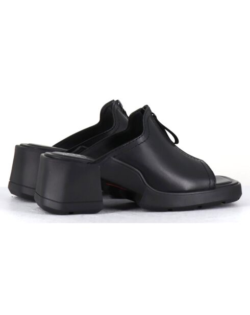 Mules en Cuir Bertie noires - Talon 6 cm