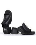 Mules en Cuir Bertie noires - Talon 6 cm
