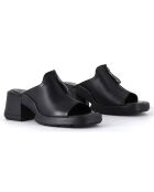 Mules en Cuir Bertie noires - Talon 6 cm