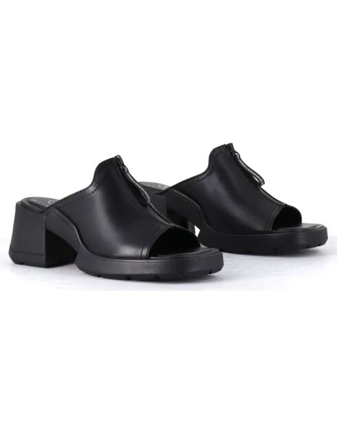 Mules en Cuir Bertie noires - Talon 6 cm