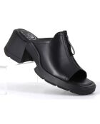 Mules en Cuir Bertie noires - Talon 6 cm