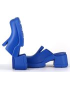 Sabots Blissa bleus - Talon 6 cm