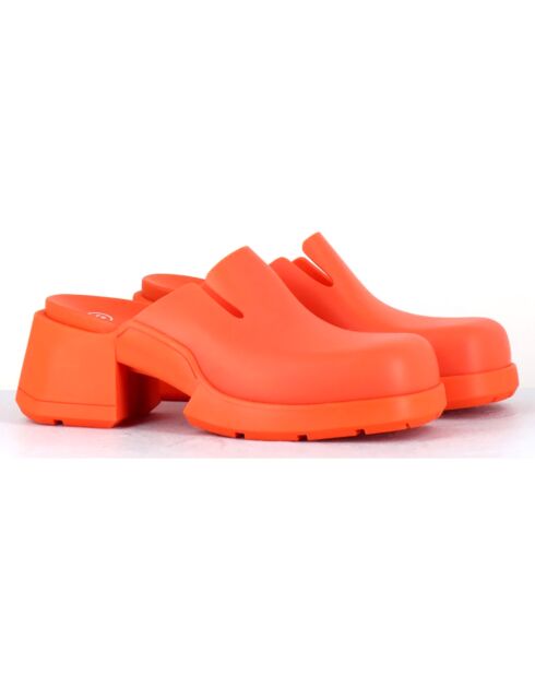 Sabots Blissa orange - Talon 6 cm