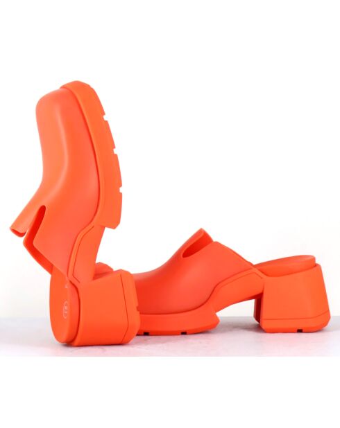 Sabots Blissa orange - Talon 6 cm