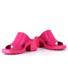 Mules en Cuir Tawny roses - Talon 6 cm