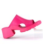Mules en Cuir Tawny roses - Talon 6 cm