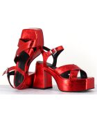 Sandales en Cuir Ameri rouges - Talon 10.5 cm