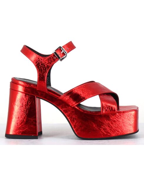 Sandales en Cuir Ameri rouges - Talon 10.5 cm
