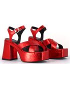 Sandales en Cuir Ameri rouges - Talon 10.5 cm